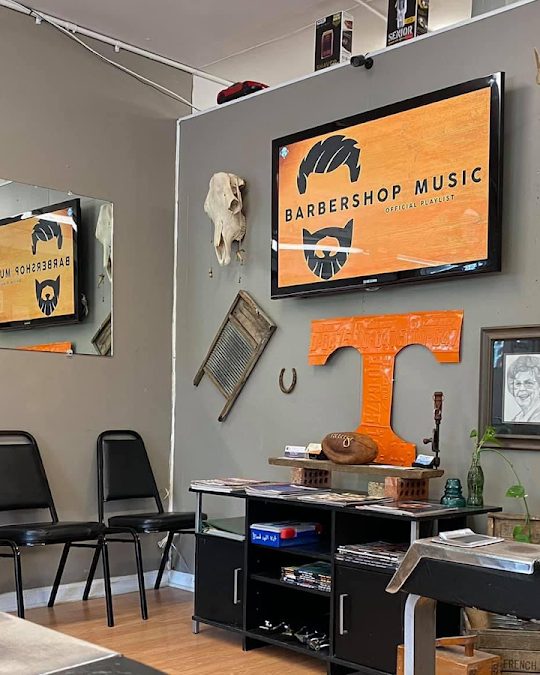 Inside the barbershop